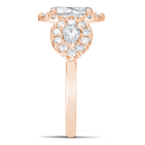 Bague Geraldine Ovale Diamant Or Rose Face