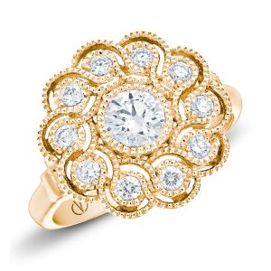 Theodora Yellow Gold Diamond Ring