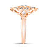 Bague Théodora Or Rose Diamant - Profil