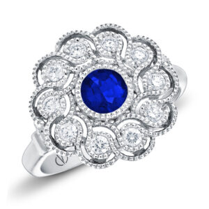 Bague Theodora Or Blanc Saphir