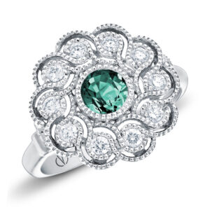 Bague Theodora Saphir Bleu Vert